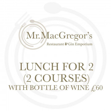 Image for Lunch for 2 (2 Courses) – with bottle of wine £60 
